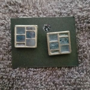 🧡 B2G1 NEW Silver metal alloy and enamel earrings